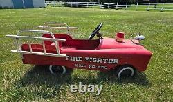 Vintage AMF Fire Fighter Unit No. 508 Pedal Car Good Condition