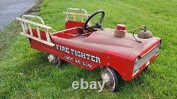 Vintage AMF Fire Fighter Unit No. 508 Pedal Car Good Condition