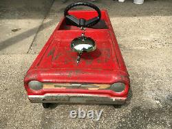 Vintage AMF Firetruck Chief's Car Pedal Car #503