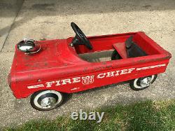 Vintage AMF Firetruck Chief's Car Pedal Car #503