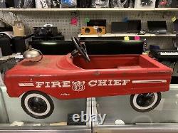 Vintage AMF Firetruck Fire Chief's Car Pedal Car #503 Onley Illinois Rare