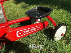 Vintage AMF JUNIOR TRAC 493 Chain Drive Metal Pedal Tractor Original condition