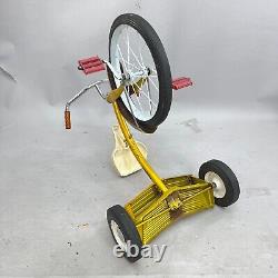 Vintage AMF Junior Big Wheel Fastback Tricycle 1960s Hot Rod Gold 70s Trike