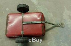Vintage AMF Metal Pedal Car Cart Tractor Trailer Wagon Pull Behind