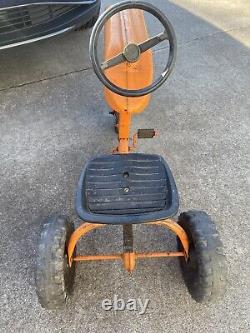 Vintage AMF Orange Metal Chain Drive Pedal Tractor