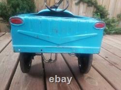 Vintage AMF PACER BLUE Pedal Car Metal Riding Hot Rod Automobile