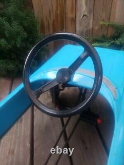 Vintage AMF PACER BLUE Pedal Car Metal Riding Hot Rod Automobile