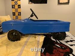 Vintage AMF Pacer Pedal Car Metal BLue Semi-Restored