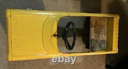 Vintage AMF Pacer Pedal Car Metal Yellow Body Kiddie Car 1975 Child Youth Toy