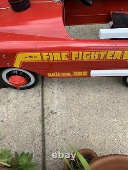Vintage AMF Pedal Firetruck Car Fire Fighter Unit No 508