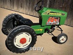 Vintage AMF Power Trac Chain Pedal Tractor Working with Seat Green Plastic