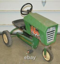 Vintage AMF Power Trac Chain Pedal Tractor Working with Seat Green Plastic