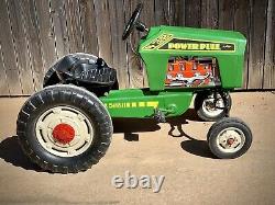 Vintage AMF Power Trac Chain Pedal Tractor Working with Seat Green Plastic