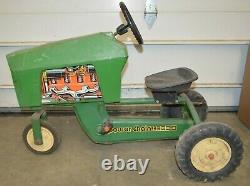 Vintage AMF Power Trac Chain Pedal Tractor Working with Seat Green Plastic