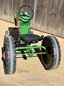 Vintage AMF Power Trac Chain Pedal Tractor Working with Seat Green Plastic