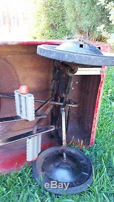 Vintage AMF Red Fire Chief Pedal Car Number 503