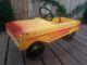 Vintage AMF SPORT GT YELLOW Pedal Car Metal Riding Hot Rod Automobile