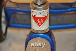 Vintage AMF Tricycle Blue Tricycle Olney Illinois Kids Bike Trike DAMAGED