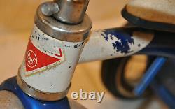 Vintage AMF Tricycle Blue Tricycle Olney Illinois Kids Bike Trike DAMAGED