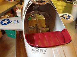 Vintage ARMY PURSUIT Child Size PEDAL CAR AIRPLANE Plane Murray Steelcraft