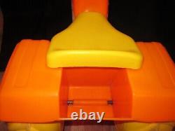 Vintage ATV 3 Wheeler Ride On Child Size Yellow Orange Processed Plastic AS IS