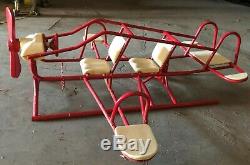 Vintage Airplane Childrens Playground Toy Teeter Totter Seesaw