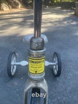 Vintage Aluminum Anthony Brothers Convert-O Tricycle