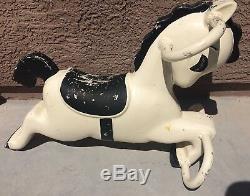 Vintage Aluminum Horse Playground Park Spring Ride #1