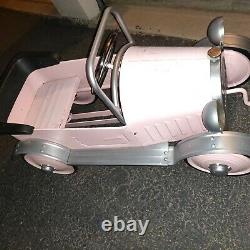 Vintage Amazing Rare Pedal Car Pink Model T Roadster Style With Running Boards