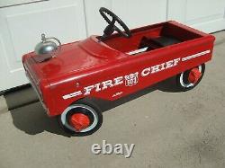 Vintage Amf Fire Chief Pedal Car # 503 Nice Condition Original