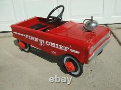 Vintage Amf Fire Chief Pedal Car # 503 Nice Condition Original