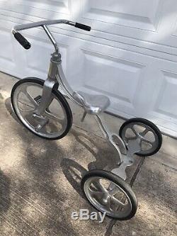 Vintage Anthony Brothers Convert-O Aluminum Tricycle Trike Bike With Wagon Nice