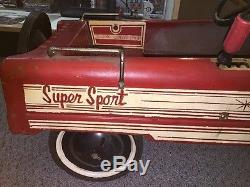 Vintage Antique 1950's AMF SUPER SPORT Red Original Pedal Car Non Restored