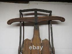 Vintage Antique 38 Long Circa 1920's FLEXIBLE FLYER NO. 1 C Metal & Wood Sled