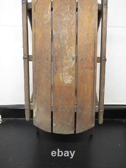 Vintage Antique 38 Long Circa 1920's FLEXIBLE FLYER NO. 1 C Metal & Wood Sled