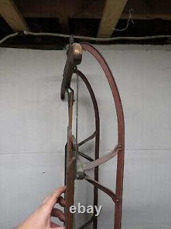 Vintage Antique 38 Long Circa 1920's FLEXIBLE FLYER NO. 1 C Metal & Wood Sled