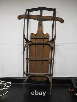 Vintage Antique 38 Long Circa 1920's FLEXIBLE FLYER NO. 1 C Metal & Wood Sled