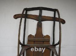 Vintage Antique 38 Long Circa 1920's FLEXIBLE FLYER NO. 1 C Metal & Wood Sled
