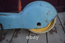 Vintage Antique MOBO SCOOTABIKE England Child's Metal Ride On Scooter Pedal Bike