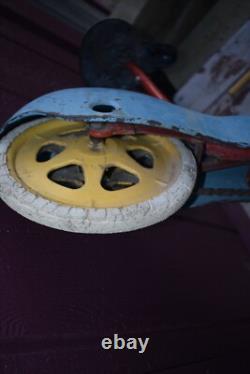 Vintage Antique MOBO SCOOTABIKE England Child's Metal Ride On Scooter Pedal Bike