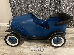 Vintage Antique Metal Blue Pedal Car