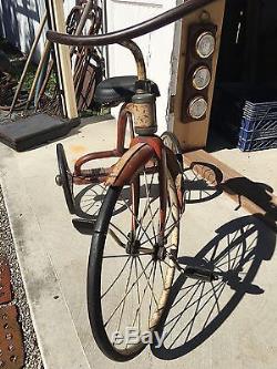 Vintage Antique Murray Early Tricycle Solid Wheels Tapered Pedals ALL ORIGINAL