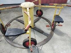 Vintage Antique Playground Equipment Pedal Go Cycle Merry go Round bicycle