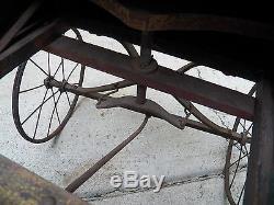 Vintage Antique Wooden Child's Wagon Petal Car, Probably Late 1800's-early1900's