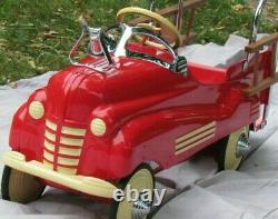 Vintage Antique pedal car fire chief truck. Pro Rest, Trophy, Soda Coke Gas Oil