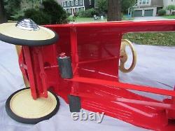 Vintage Antique pedal car fire chief truck. Pro Rest, Trophy, Soda Coke Gas Oil