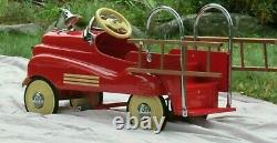Vintage Antique pedal car fire chief truck. Pro Rest, Trophy, Soda Coke Gas Oil
