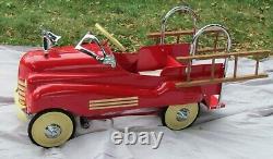 Vintage Antique pedal car fire chief truck. Pro Rest, Trophy, Soda Coke Gas Oil