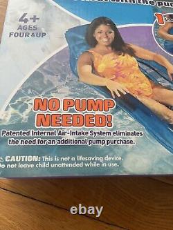 Vintage Aqua Leisure Self Inflate Pool Hammock Built In Pump 2003 NEW