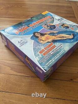 Vintage Aqua Leisure Self Inflate Pool Hammock Built In Pump 2003 NEW
